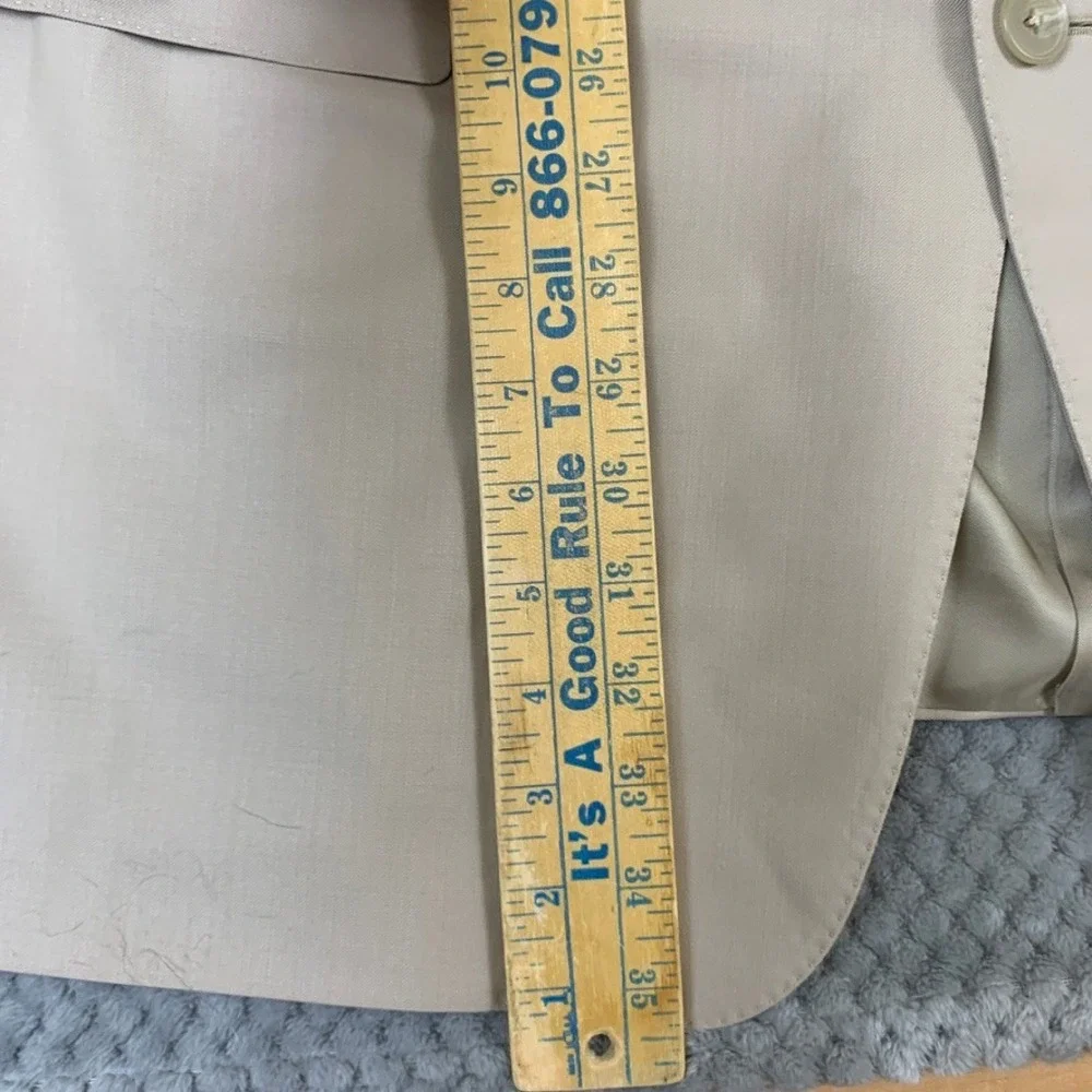 Ermenegildo Zegna Su Misura Trofeo Wool Blazer 60X Beige Tan Switzerland